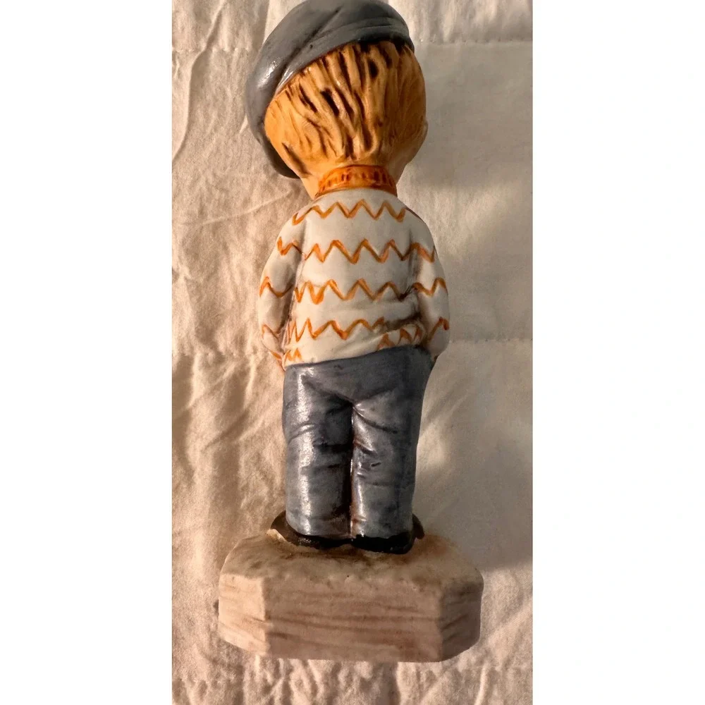 Fran Mar Moppets Boy Figurine I Love‎ You 1971 Vintage Collectible Decor